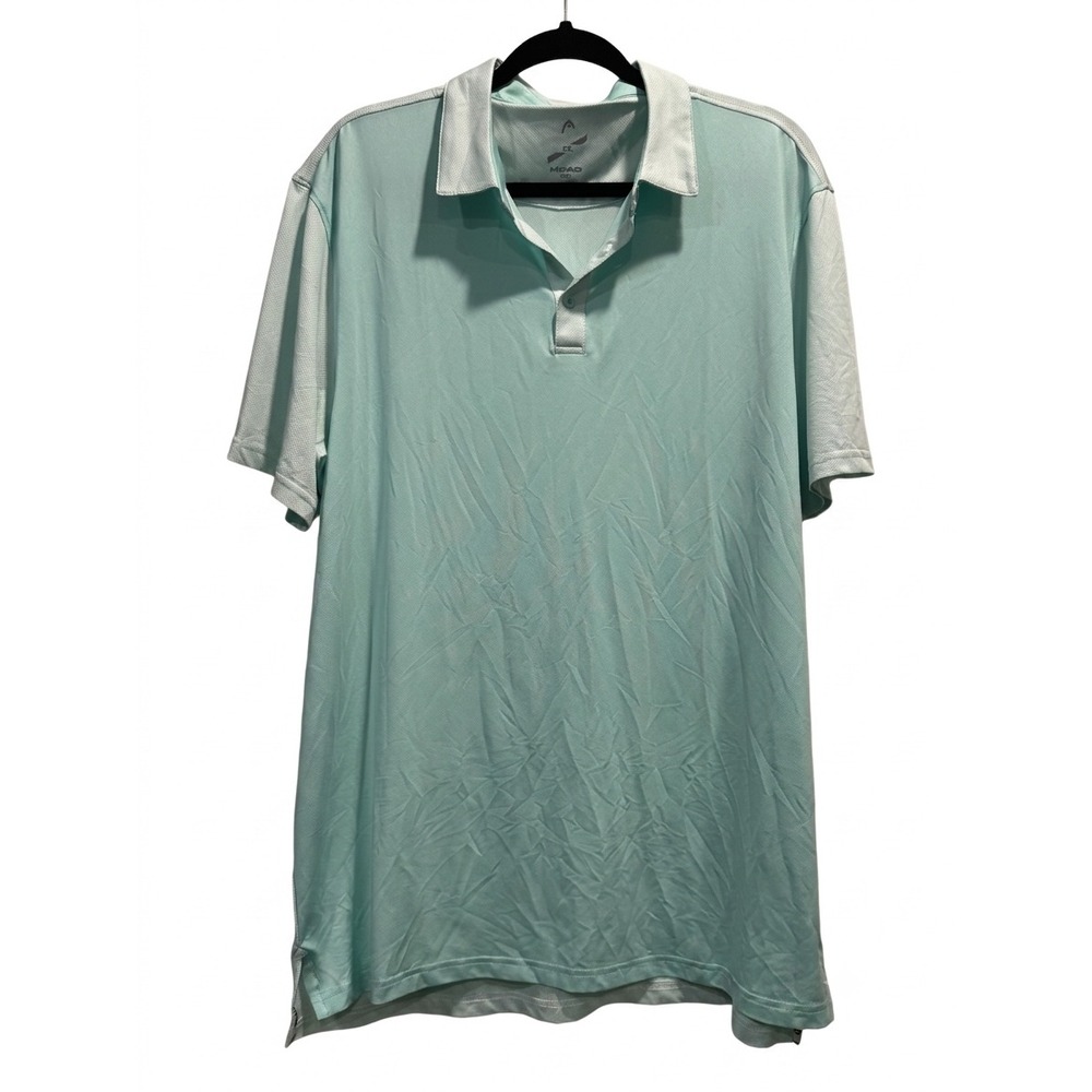 Head Golf Mens XXL Mint Green Short Sleeve Performance Polo Shirt Stretch